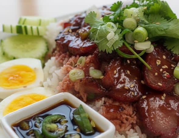 Honey BBQ Pork over Rice Special