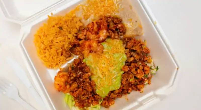 19. Pollo Asado con Camarones Combination Plate