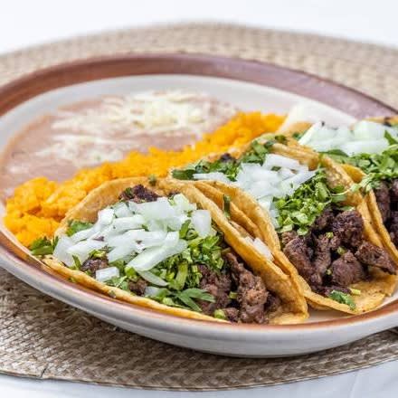 Taco Dinner with Rice, Beans, and Drink