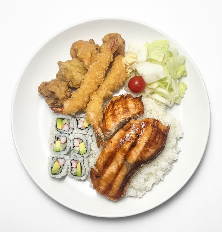 J19. Salmon Teryaki Deluxe Combo Box