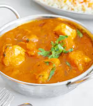 Salmon Curry+ GARLIC NAN