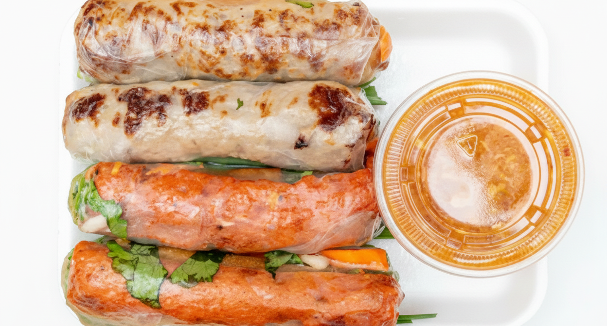 3. Grilled Pork & Shrimp Sausage Rolls