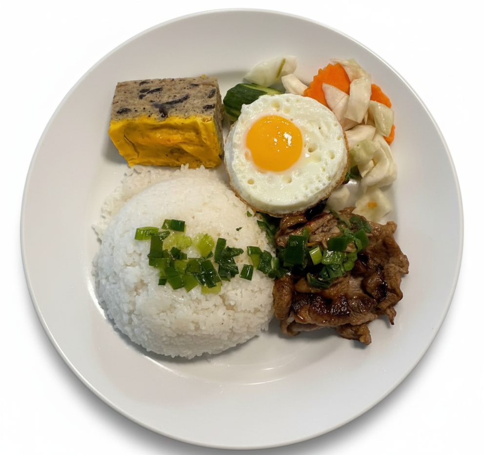 61. Grill Pork, Shred Pork, Meatloaf, Sunny Egg, Rice