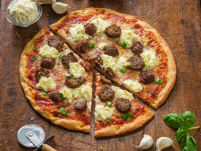 Meatball Pizza