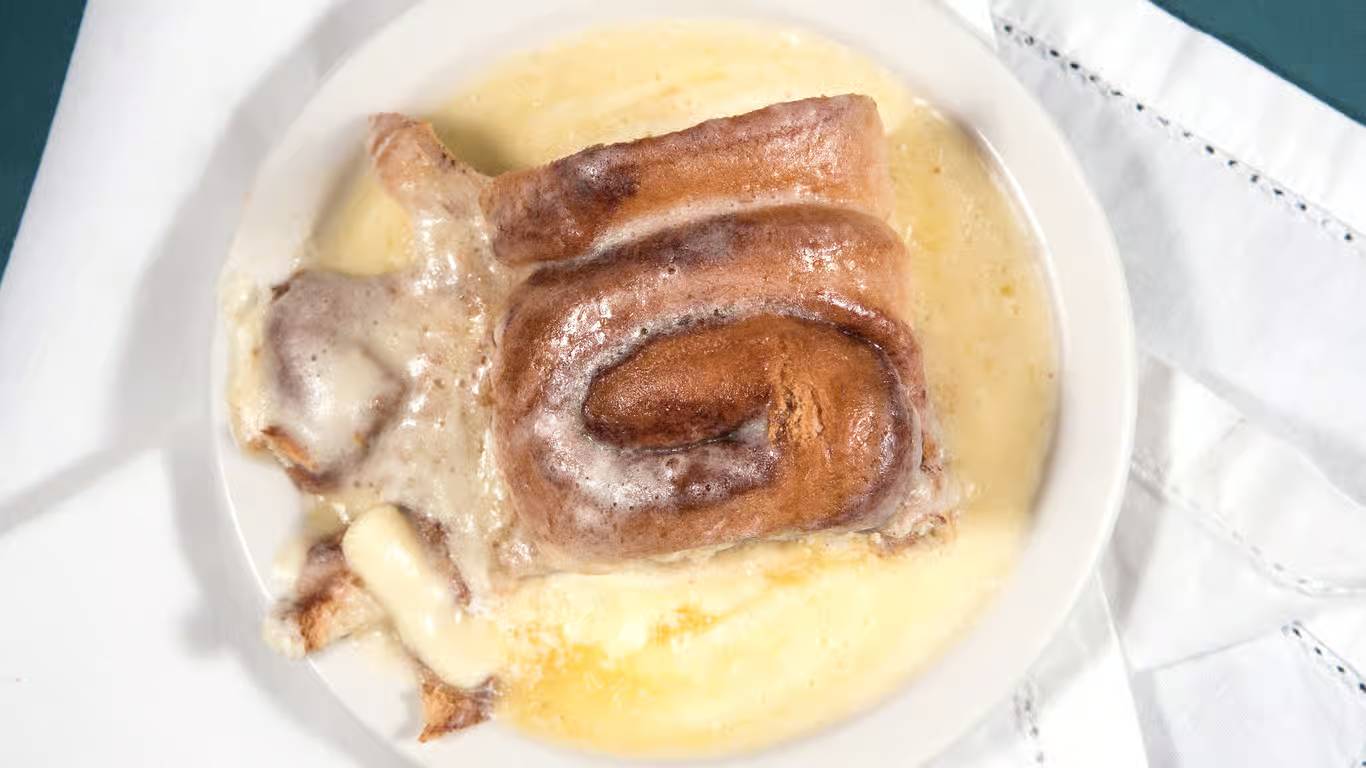 Large Cinnamon Roll with Cream Cheese Topping