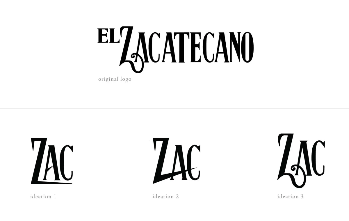Zac Mezcal logo ideation options
