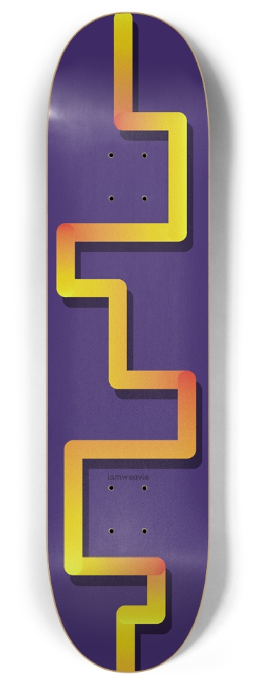 Electric Avenue - Custom Skateboard Deck by Weavie Board Co.