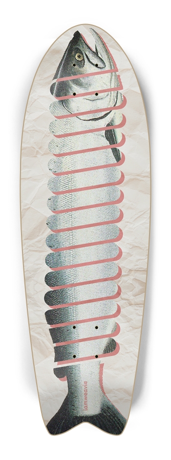 Springer Salmon - Custom Skateboard Deck by Weavie Board Co.