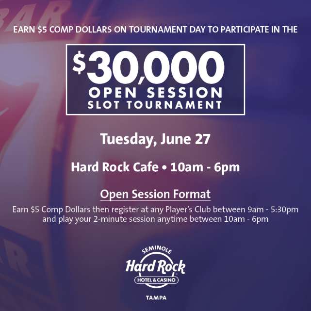 $30,000 Open Session Slot Tournament