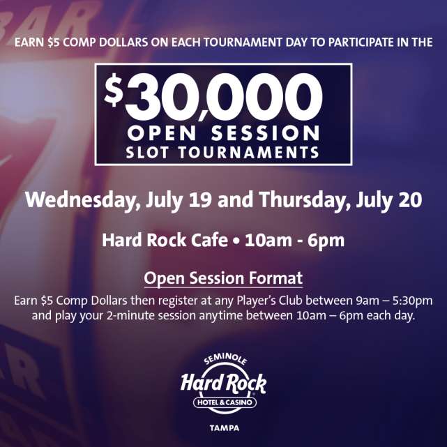 $30,000 Open Session Slot Tournament