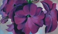 Georgia O’Keeffe, American (1887-1986), Petunias, 1925, oil on hardboard