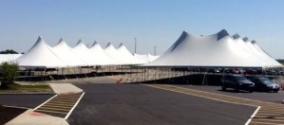 They're already setting up for next weekend!