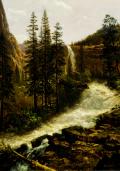 Albert Bierstadt (American, 1830-1902) Nevada Fall, Yosemite 1880. Oil on paper on canvas, 27 ½ x 20?. Gift of Robert F. Rockwell, Jr.