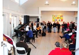 A performance at Sparkling Pointe Winery in Southhold