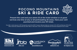 2016-17 Pocono Mountains Ski & Ride Card