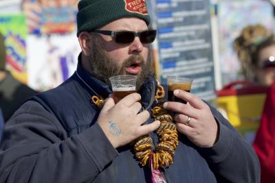 Winter Beer Festival Pretzel Necklace