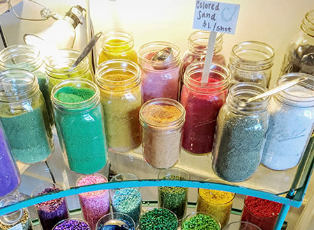 Colored Sand at Darling Botanical