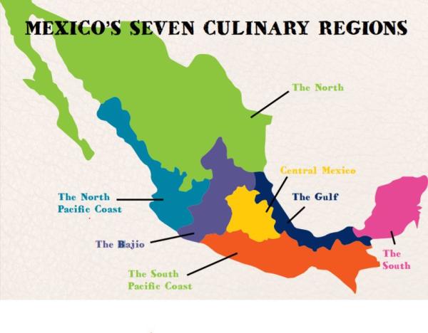 mexico culinary map