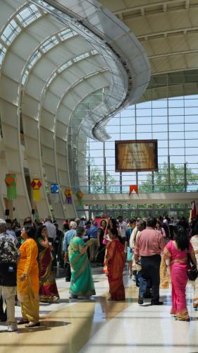 Attendees of Bruhan Maharashtra Mandal at DeVos Place in Grand Rapids