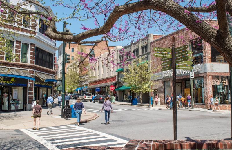 Spring in downtown Asheville