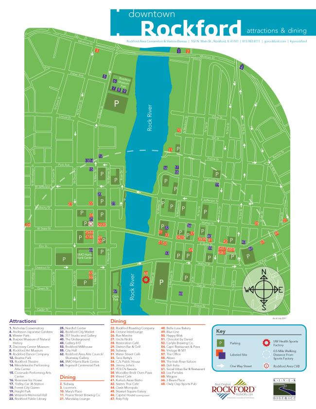 Map of Downtown Rockford, IL Rockford Directions