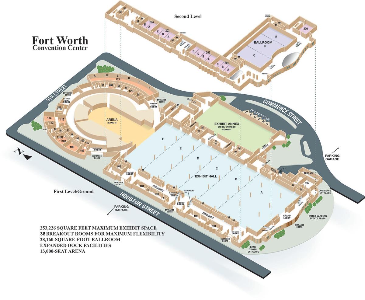 Fort Worth Convention Center Floor Plan and 3d Tour