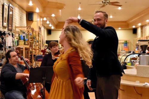 Engagement at Coffee House in Grand Rapids