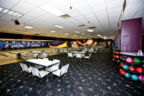 Bowling lanes inside Westgate Bowl in Grand Rapids