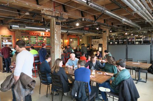 crowd at the Craft Beer Cellar taproom