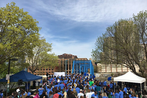 Hope Network Bridge Walk for Autism at the Grand Rapids Blue Bridge