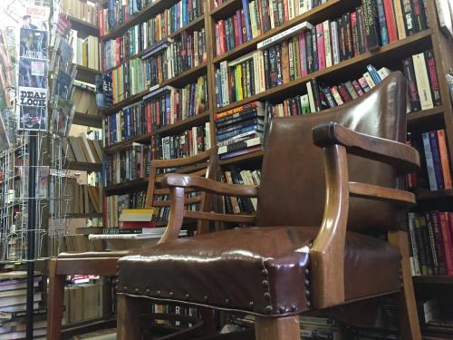 Book shelves full of comics in Argos Book Shop in Grand Rapids, Michigan