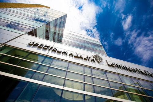 Exterior of the Spectrum Health in Medical Mile neighborhood of Grand Rapids