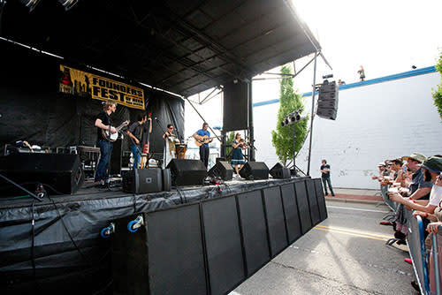 Band playing at Founders Fest in Grand Rapids, MI