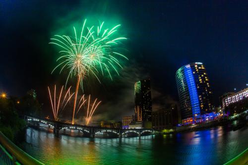 Amway Family Fireworks show in East Grand Rapids, Michigan