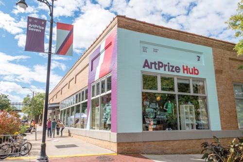 Exterior of the ArtPrize Hub building