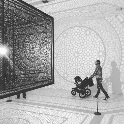 Family at ArtPrize "Intersections" in Grand Rapids Art Museum