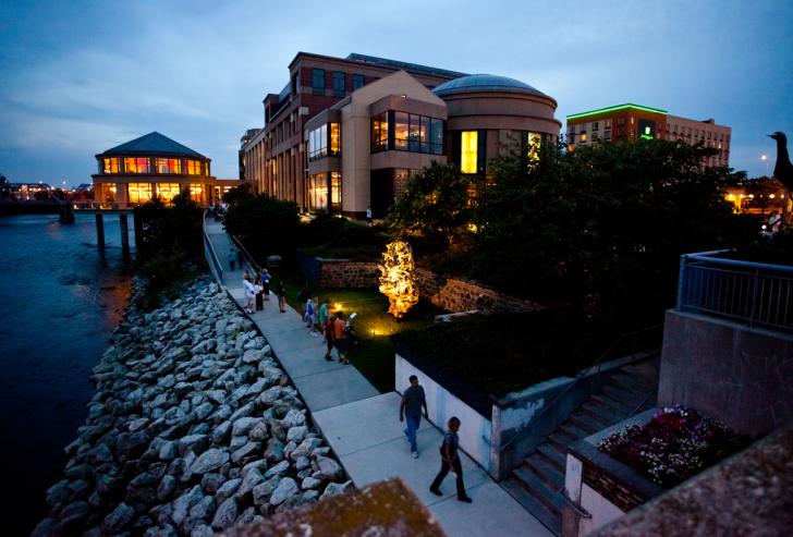 Grand Rapids Public Museum at night