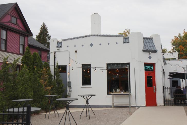 Donkey Taqueria's patio in Grand Rapids, Michigan