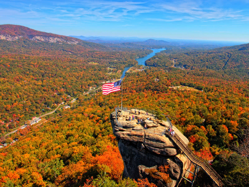 chimney rock at chimney rock state park greenville sc christmas events