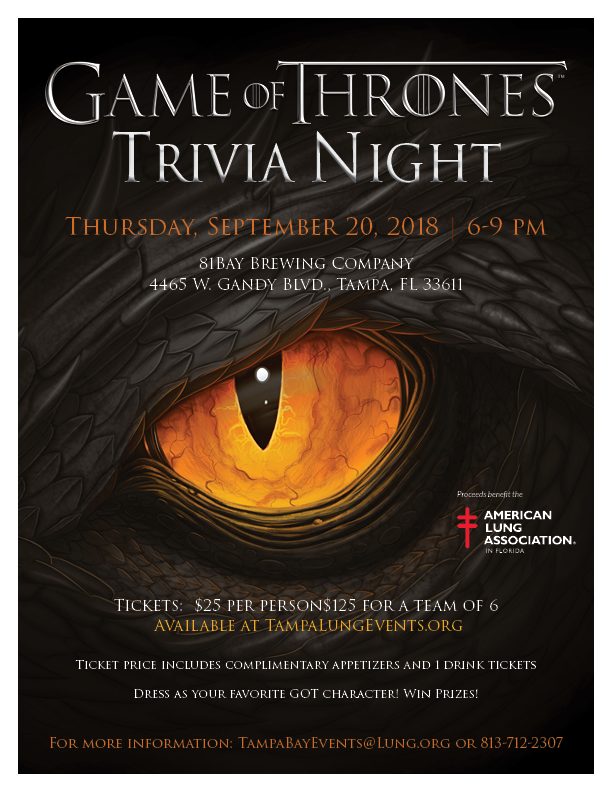 Game of Thrones Trivia Night