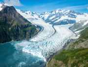 Glacier views during Anchorage sightseeing flight