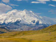 Denali mountain view from inside the national park