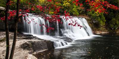 Hooker Falls in Fall