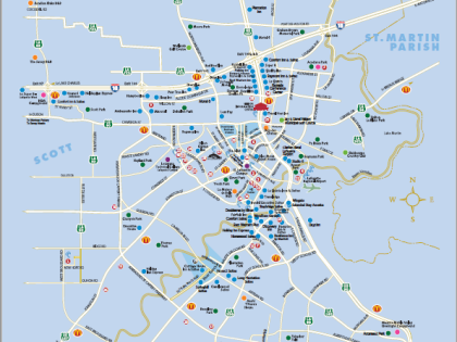 lafayette parish map