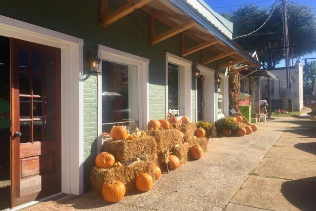 Fall harvest decor in Forest City