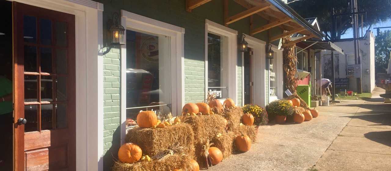 Fall harvest decor in Forest City}