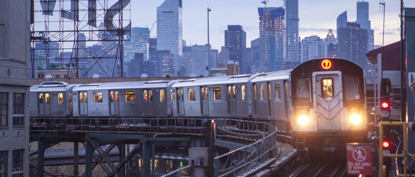 7 Train, Queens, Skyline, Dusk