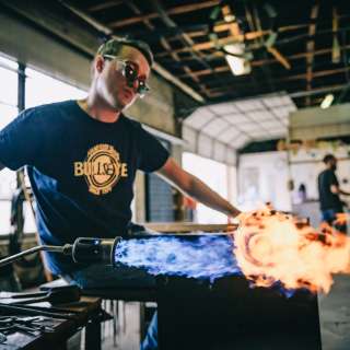 A Glass Artist Fires His Work at the North Carolina Glass Center in Asheville