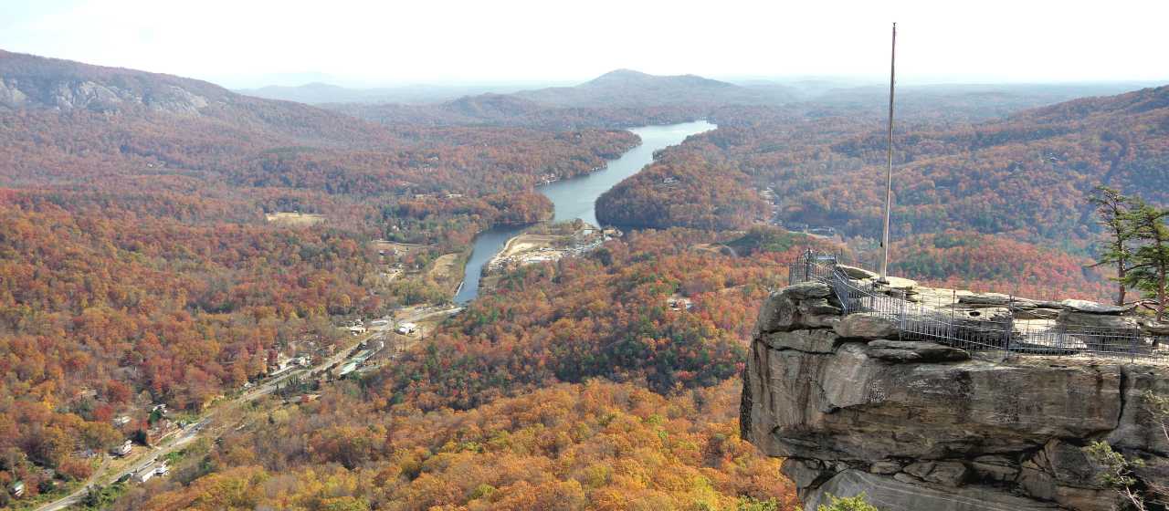 Fall Color at Chimney Rock State Park}