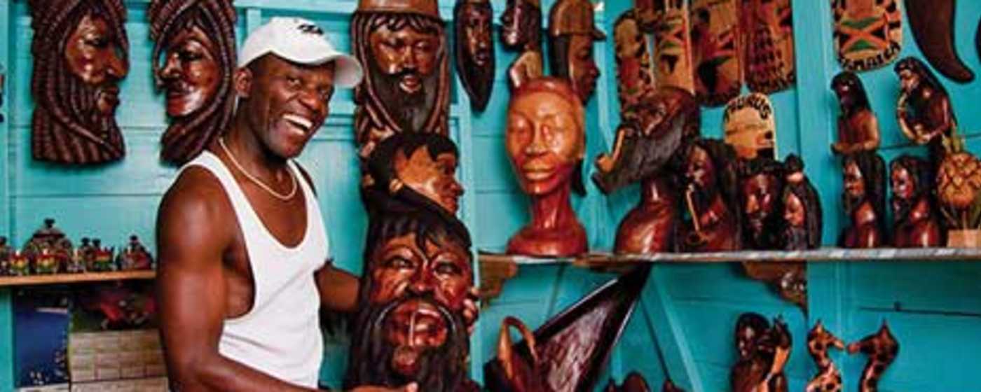Man With Craft Items